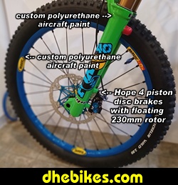 I offer custom machining of electric downhill mountain bike parts as well as custom paint jobs on frames, forks and wheels as well as custom decals and graphics